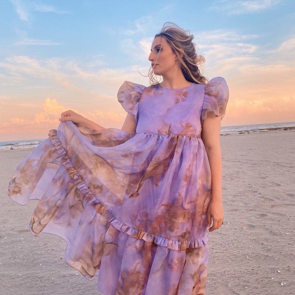 Selkie Venus Print Midi Dress